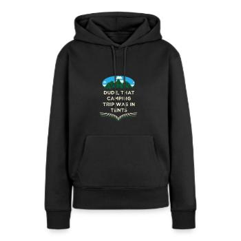 Âge de ce voyage de camping Camper Friends Camp Budd - Sweat à capuche Premium bio Femme - noir - Devant - Julia (174cm)
