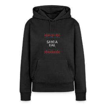 Santa Bae Christmas Friend Christmas Fiancée et - Sweat à capuche Premium bio Femme - noir - Devant - Julia (174cm)