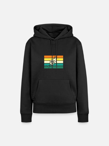 Hornist Waldhorn - Frauen Premium Bio Hoodie - Schwarz