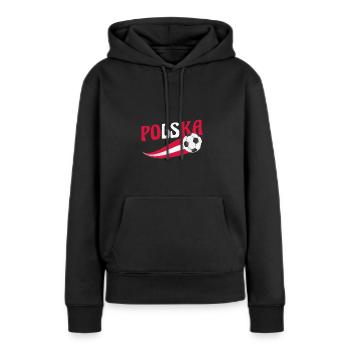 Pole Polen - Frauen Premium Bio Hoodie - Schwarz - Vorne - Julia (174cm)