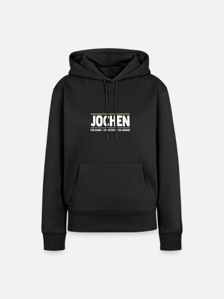Jochen - Frauen Premium Bio Hoodie - Schwarz