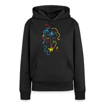 Flowers Woman - Women’s Premium Organic Hoodie - black - Front - Julia (174cm)