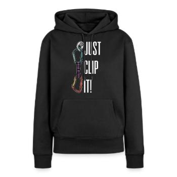 Express sling kClimbing Grimpeurs - Sweat à capuche Premium bio Femme - noir - Devant - Julia (174cm)