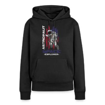Astronaut Raumfahrt Schwerelos Galaxie - Frauen Premium Bio Hoodie - Schwarz - Vorne - Julia (174cm)