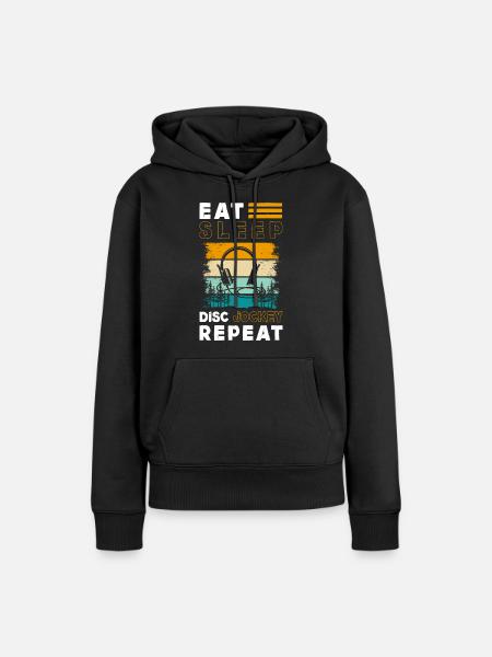 Musik Disko Tanzen Spaß - Frauen Premium Bio Hoodie - Schwarz