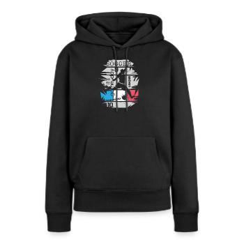 Fußball Frankreich Torschuss Ball Explosion Fan - Frauen Premium Bio Hoodie - Schwarz - Vorne - Julia (174cm)