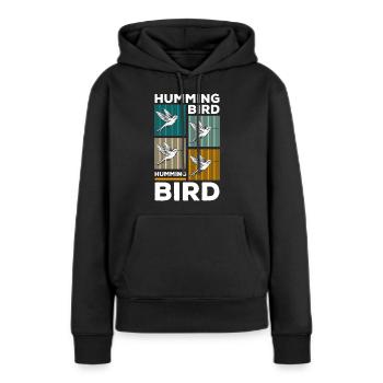 Vogel Zauberei Diversity - Frauen Premium Bio Hoodie - Schwarz - Vorne - Julia (174cm)