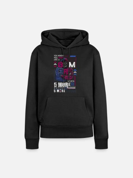 Gaming Nerd Gamepad Controller - Frauen Premium Bio Hoodie - Schwarz