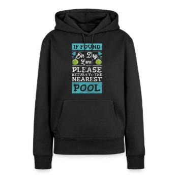 Piscine Piscine Power Sun - Sweat à capuche Premium bio Femme - noir - Devant - Julia (174cm)