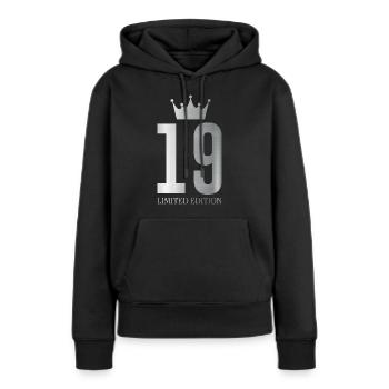 19th Birthday Limited Edition - Women’s Premium Organic Hoodie - black - Front - Julia (174cm)
