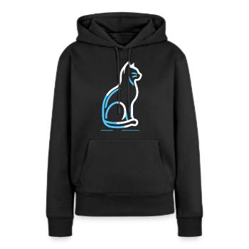 animal de compagnie symbole animal de compagnie - Sweat à capuche Premium bio Femme - noir - Devant - Julia (174cm)
