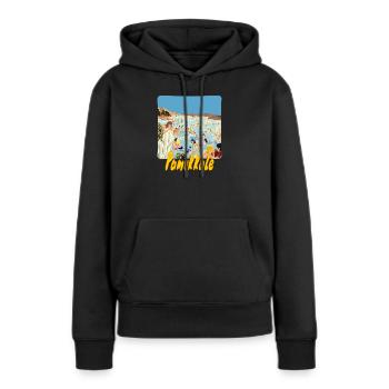 Pamukkale - Frauen Premium Bio Hoodie - Schwarz - Vorne - Julia (174cm)
