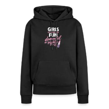 Girls Just want to Have Fun-damental Rights - Women’s Premium Organic Hoodie - black - Front - Julia (174cm)
