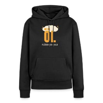 Öl Bier lustiger Spruch Bierliebhaber Geschenk - Frauen Premium Bio Hoodie - Schwarz - Vorne - Julia (174cm)