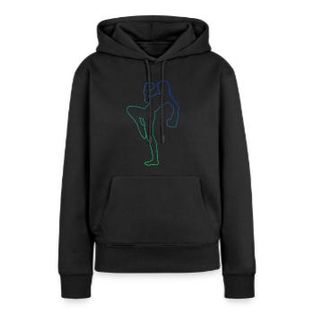 Kickboxing Kickboxing Boxe féminine Kickboxing - Sweat à capuche Premium bio Femme - noir - Devant - Julia (174cm)