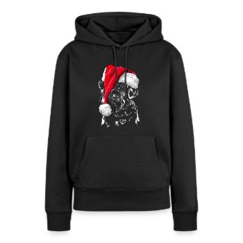 Santa RIESENSCHNAUZER Weihnachten Hunde Wilsigns - Frauen Premium Bio Hoodie - Schwarz - Vorne - Julia (174cm)