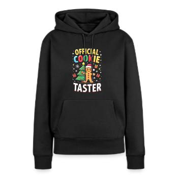 Official Cookie Taster - Frauen Premium Bio Hoodie - Schwarz - Vorne - Julia (174cm)