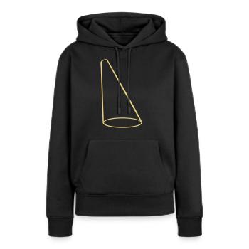 Scheinwerfer Lichtkegel Bühne Design - Frauen Premium Bio Hoodie - Schwarz - Vorne - Julia (174cm)