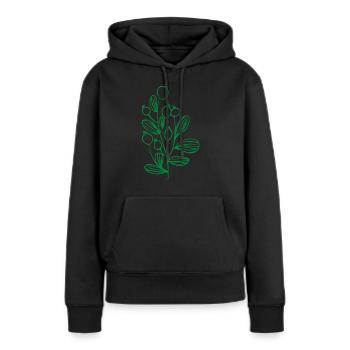 Flower Blume Pflanze - Frauen Premium Bio Hoodie - Schwarz - Vorne - Julia (174cm)