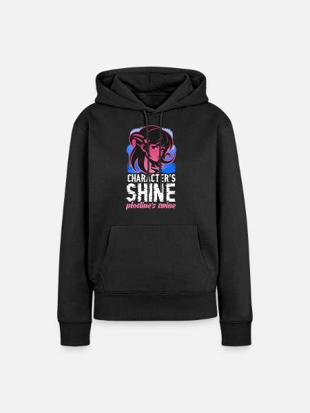 Character´s Shine plotline´s twine - Frauen Premium Bio Hoodie - Schwarz