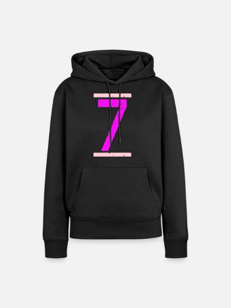 Sieben - Frauen Premium Bio Hoodie - Schwarz