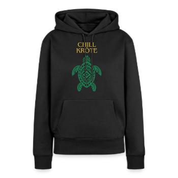 Tortue pour refroidisseur - Sweat à capuche Premium bio Femme - noir - Devant - Julia (174cm)