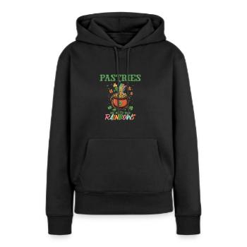 Les pâtisseries de la Saint-Patrick valent mieux que les arcs-en-ciel - Sweat à capuche Premium bio Femme - noir - Devant - Julia (174cm)