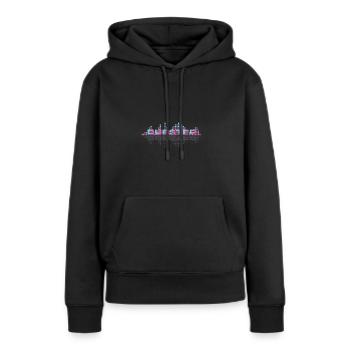 Dubstep - Sweat à capuche Premium bio Femme - noir - Devant - Julia (174cm)
