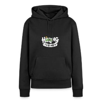 Hiking Trainer Präsent Outdoor Abenteuer Guide - Frauen Premium Bio Hoodie - Schwarz - Vorne - Julia (174cm)