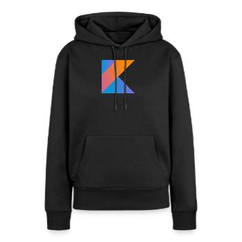 programmateur nerd computer source nouveau K sign pc c - Sweat à capuche Premium bio Femme - noir - Devant - Julia (174cm)