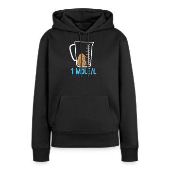 Enseignement des sciences - Sweat à capuche Premium bio Femme - noir - Devant - Julia (174cm)