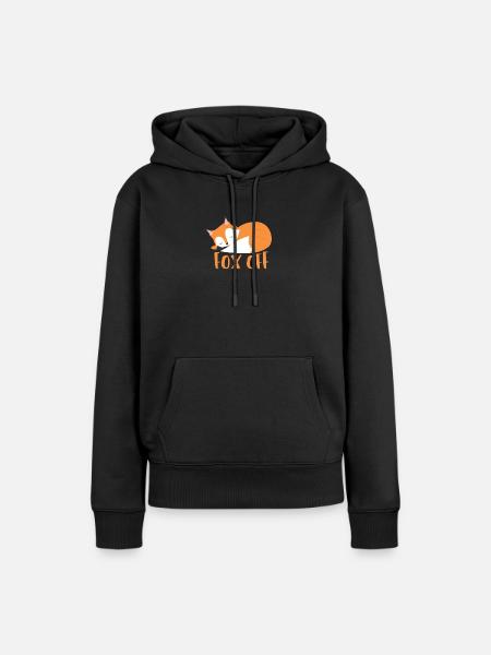 Fuchs fox off - Frauen Premium Bio Hoodie - Schwarz
