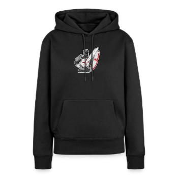 Tempelritter Ritter Mittelalter - Frauen Premium Bio Hoodie - Schwarz - Vorne - Julia (174cm)