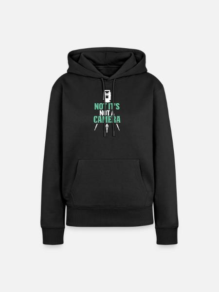 Ironische Botschaftsfotografie - Frauen Premium Bio Hoodie - Schwarz