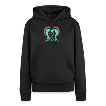 Bébé - Sweat à capuche Premium bio Femme - noir - Devant - Julia (174cm)