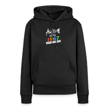 1967 - Jahrgang 1967 - Fantastisch seit 1967 - Frauen Premium Bio Hoodie - Schwarz - Vorne - Julia (174cm)
