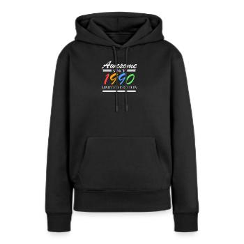 1990 - Jahrgang 1990 - Fantastisch seit 1990 - Frauen Premium Bio Hoodie - Schwarz - Vorne - Julia (174cm)