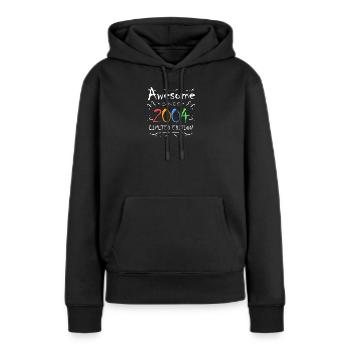 2004 - Jahrgang 2004 - Fantastisch seit 2004 - Frauen Premium Bio Hoodie - Schwarz - Vorne - Julia (174cm)