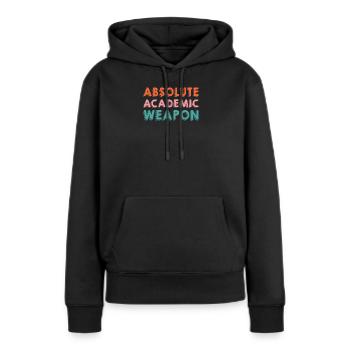 Arme académique absolue des étudiants - Sweat à capuche Premium bio Femme - noir - Devant - Julia (174cm)