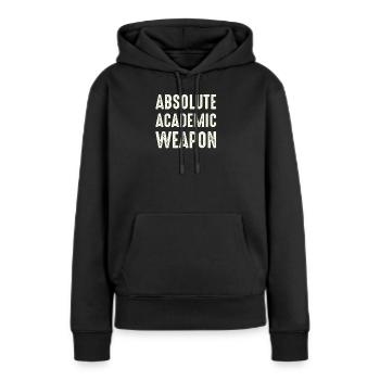 Arme académique absolue des étudiants - Sweat à capuche Premium bio Femme - noir - Devant - Julia (174cm)