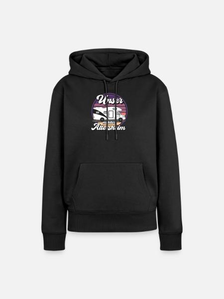 Mobiler Camper Outdoor Design - Frauen Premium Bio Hoodie - Schwarz