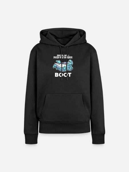 Boote Motorboot - Frauen Premium Bio Hoodie - Schwarz