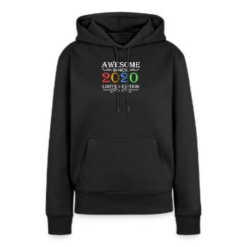 2020 - Jahrgang 2020 - Fantastisch seit 2020 - Frauen Premium Bio Hoodie - Schwarz - Vorne - Julia (174cm)