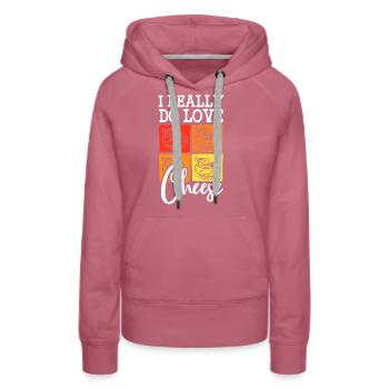 Käseliebhaber Foodie Käserei - Frauen Premium Bio Hoodie - Malve - Vorne - Isabella (175cm)