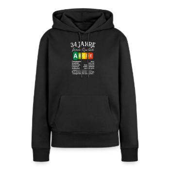 34 Jahre Feinste Qualität Geschenk 34. Geburtstag - Frauen Premium Bio Hoodie - Schwarz - Vorne - Julia (174cm)