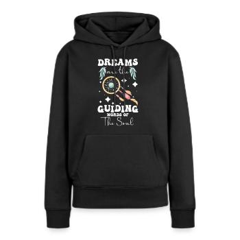 Traum Träumer - Frauen Premium Bio Hoodie - Schwarz - Vorne - Julia (174cm)