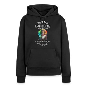 Nuklearingenieur für Kernkraftwerk und Kernenergie - Frauen Premium Bio Hoodie - Schwarz - Vorne - Julia (174cm)