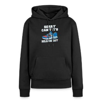 Collectionneur Sneakerhead - Sweat à capuche Premium bio Femme - noir - Devant - Julia (174cm)