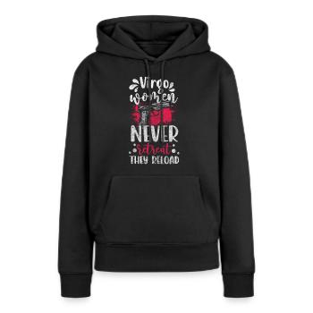 Caractéristiques de l’horoscope du zodiaque - Sweat à capuche Premium bio Femme - noir - Devant - Julia (174cm)