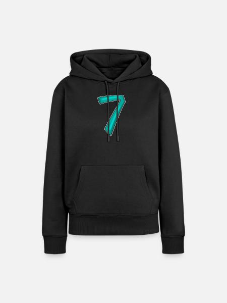 7 - Frauen Premium Bio Hoodie - Schwarz